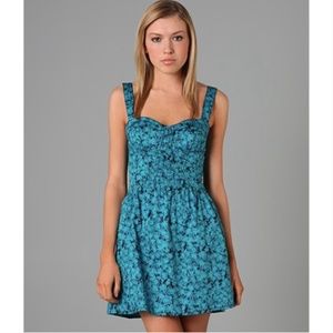 Free People Poppy Petals Turquoise Corset Dress